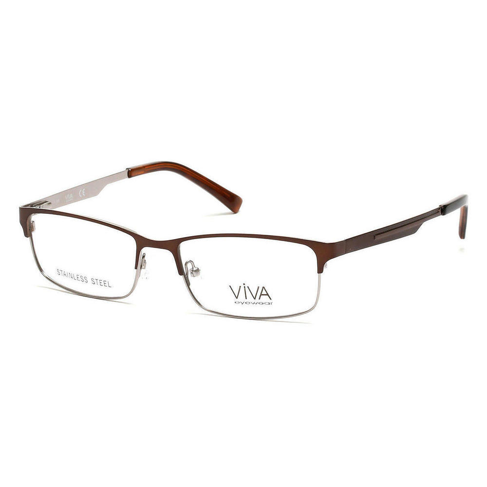 New Viva VV-4028 049 Matte Dark Brown Eyeglasses 55/17/145